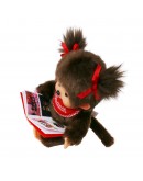 Monchhichi Meisje reading monkey 20cm