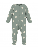 Petit Bateau pyjama groen en hartjes katoen met voet 