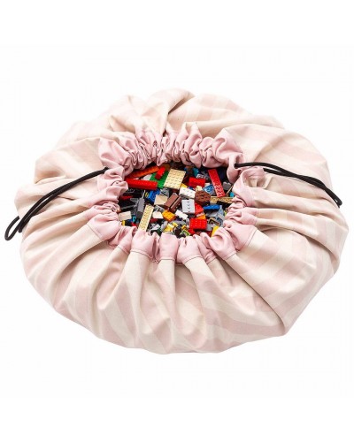 Play and go opbergzak Stripe roze