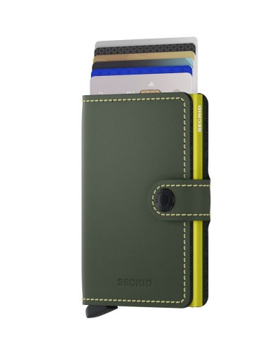 Secrid mini wallet Matte Green-Lime