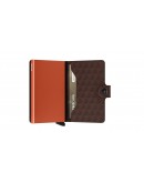 Secrid mini wallet Optical Brown-Orange