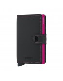 Secrid mini wallet Matte Black-Fuchsia