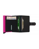 Secrid mini wallet Matte Black-Fuchsia