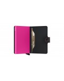 Secrid mini wallet Matte Black-Fuchsia