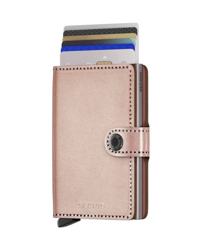 Secrid mini wallet Metallic Rose-Silver