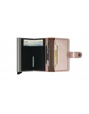 Secrid mini wallet Metallic Rose-Silver