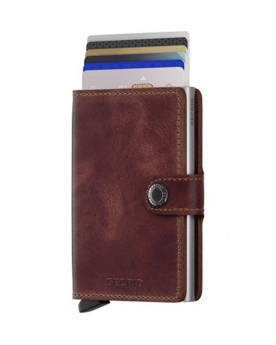 Secrid mini wallet Vintage Brown-Silver