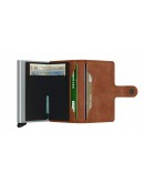 Secrid mini wallet Vintage Cognac-Silver