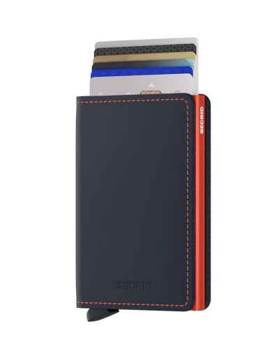 Secrid slim wallet Matte Nightblue-Orange