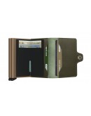 Secrid twin wallet Saffiano Olive-taupe