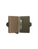 Secrid twin wallet Saffiano Olive-taupe