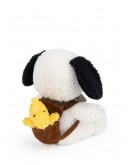 Snoopy knuffel hond met Woodstock in rugzak - 20cm