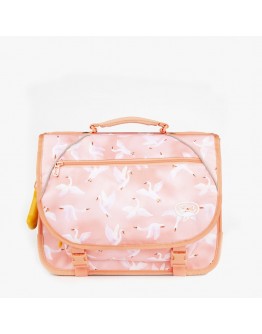 STONES and BONES boekentas roze ganzen medium - OUT