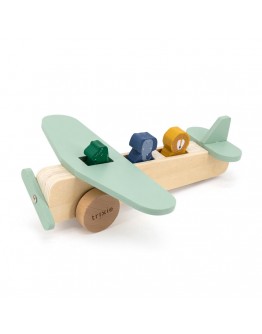 Trixie houten vliegtuig met dieren