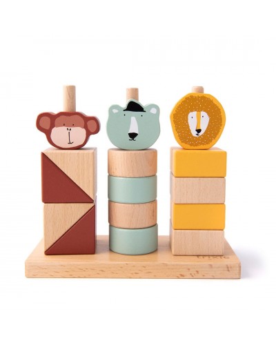 Trixie baby houten blokken dieren stapelbaar