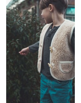 We Are Woven Bodywarmer Cappuccino – Warme uniseks kinderbodywarmer