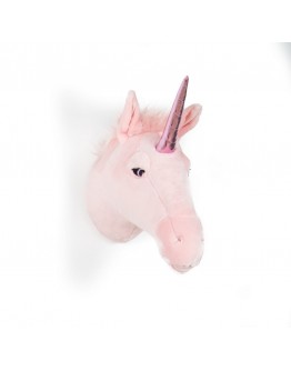 Wild and Soft unicorn roze dierenkop eenhoorn